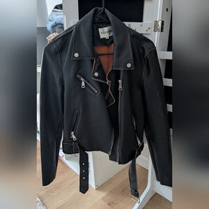 Women's Black Leather Jacket - Vigoss